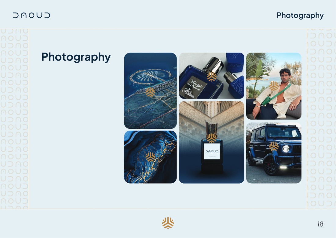 DAOUD brand guideline, page 18: Photography direction