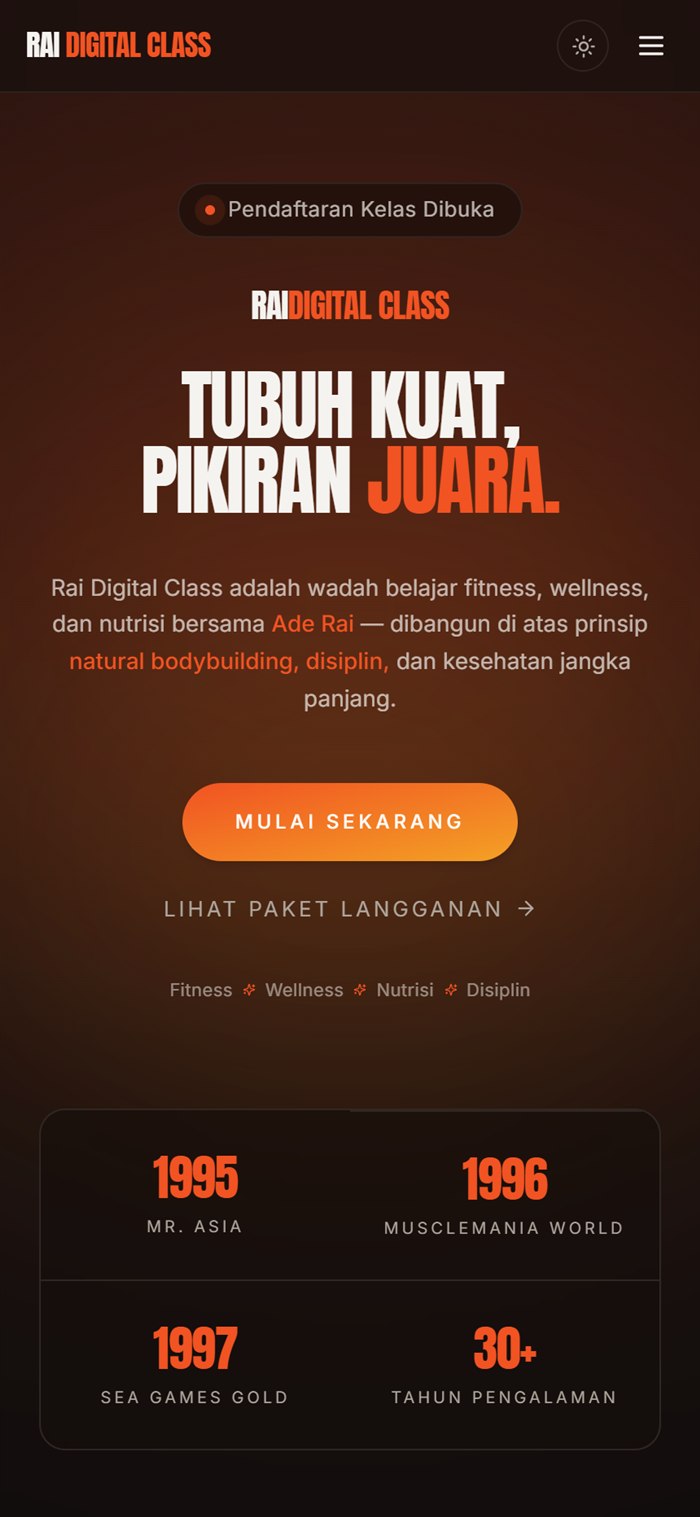 Rai Digital Class mobile view